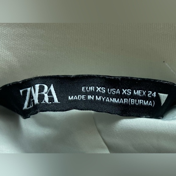 ZARA CONTRAST NEOPRENE-EFFECT HOODED JACKET Size XS - Picture 10 of 11